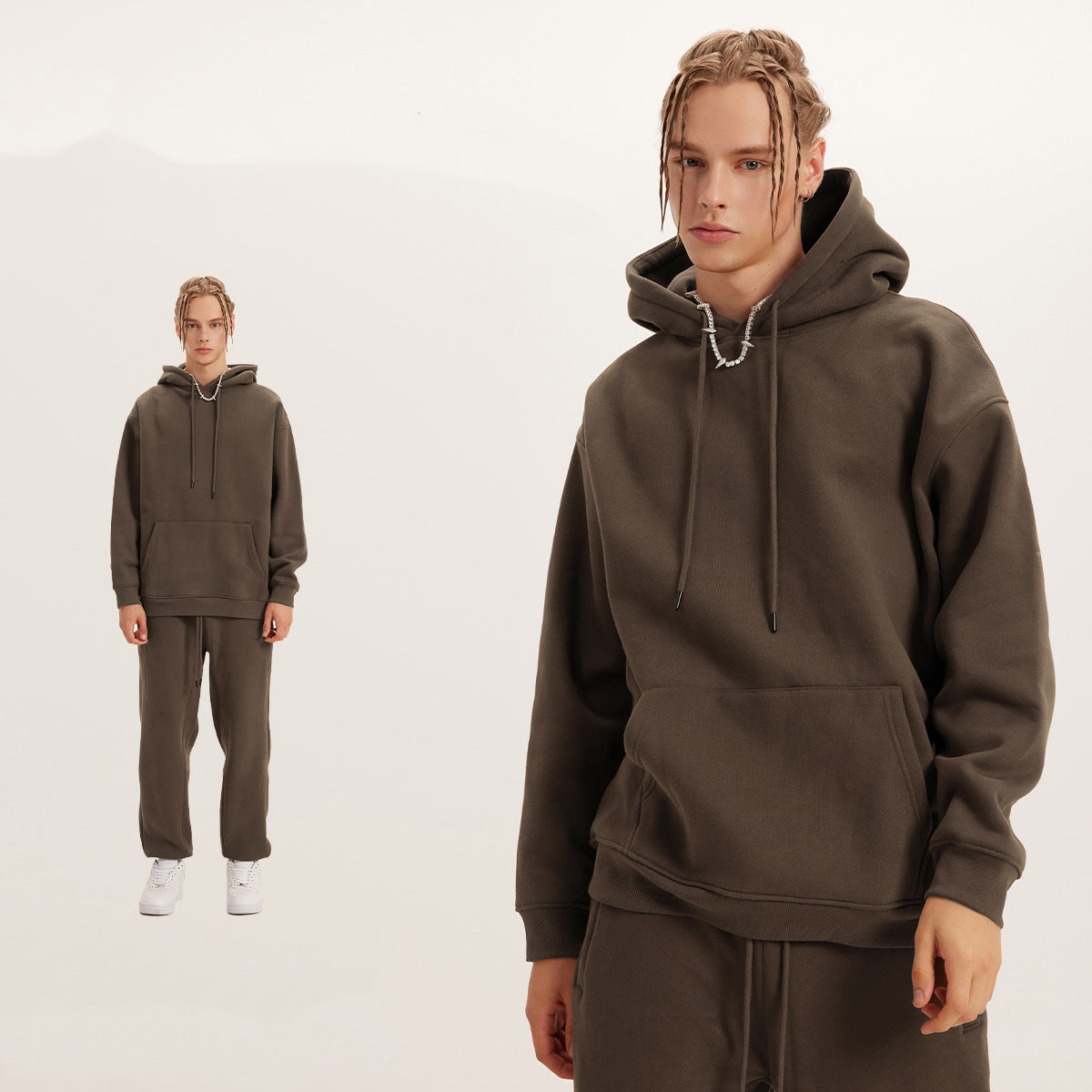 Men's Wear Plus Velvet Thickened Hooded