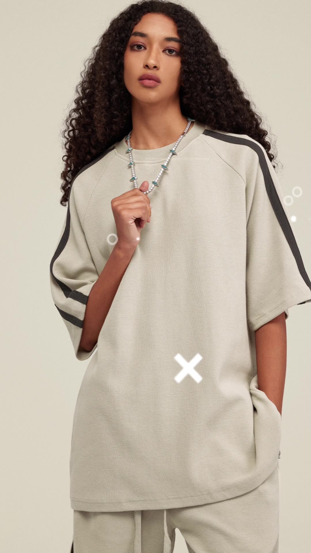 Wholesale Wear Contrast Color Large Size Half-Sleeve