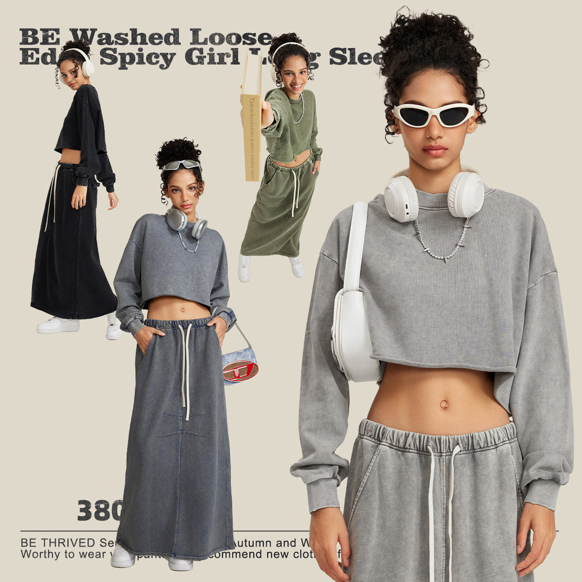 Wholesale Women's Relaxed Washed Loose Skirt