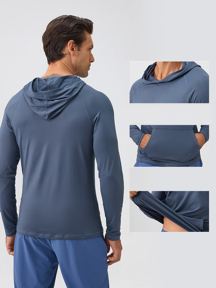 Men's Sports Hooded Moisture-Absorbent Quick-Drying Fitness Clothing