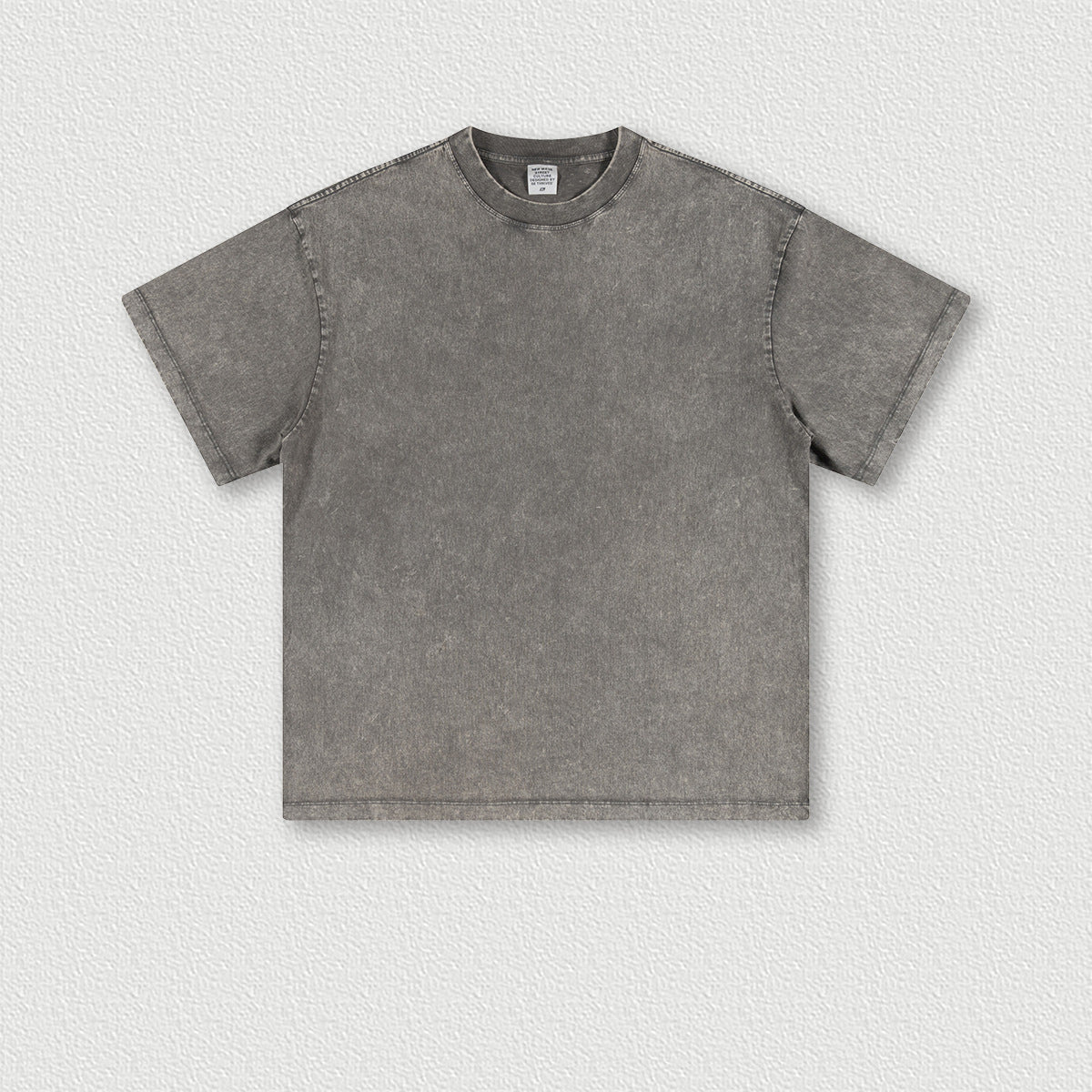 Men's Wear Heavy Washed Short Sleeve Round Neck