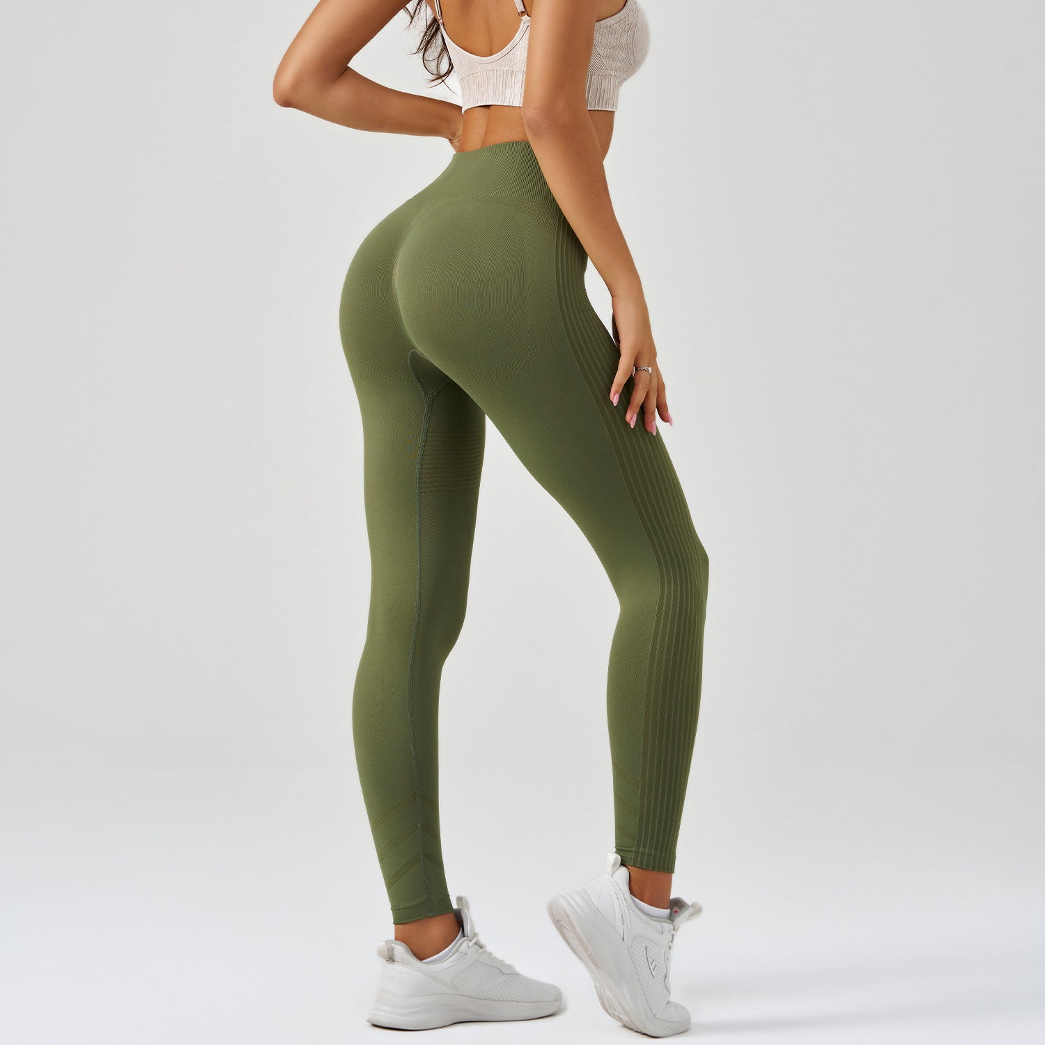Women's Seamless Knitted Tight High Waist Sports Fitness Pants