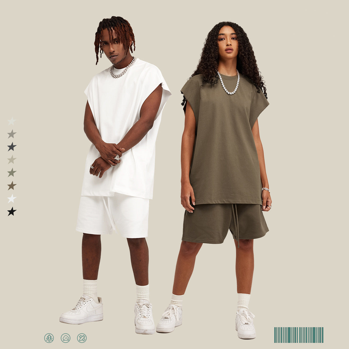 Wholesale Heavy Earth Fog Color Basic Shorts