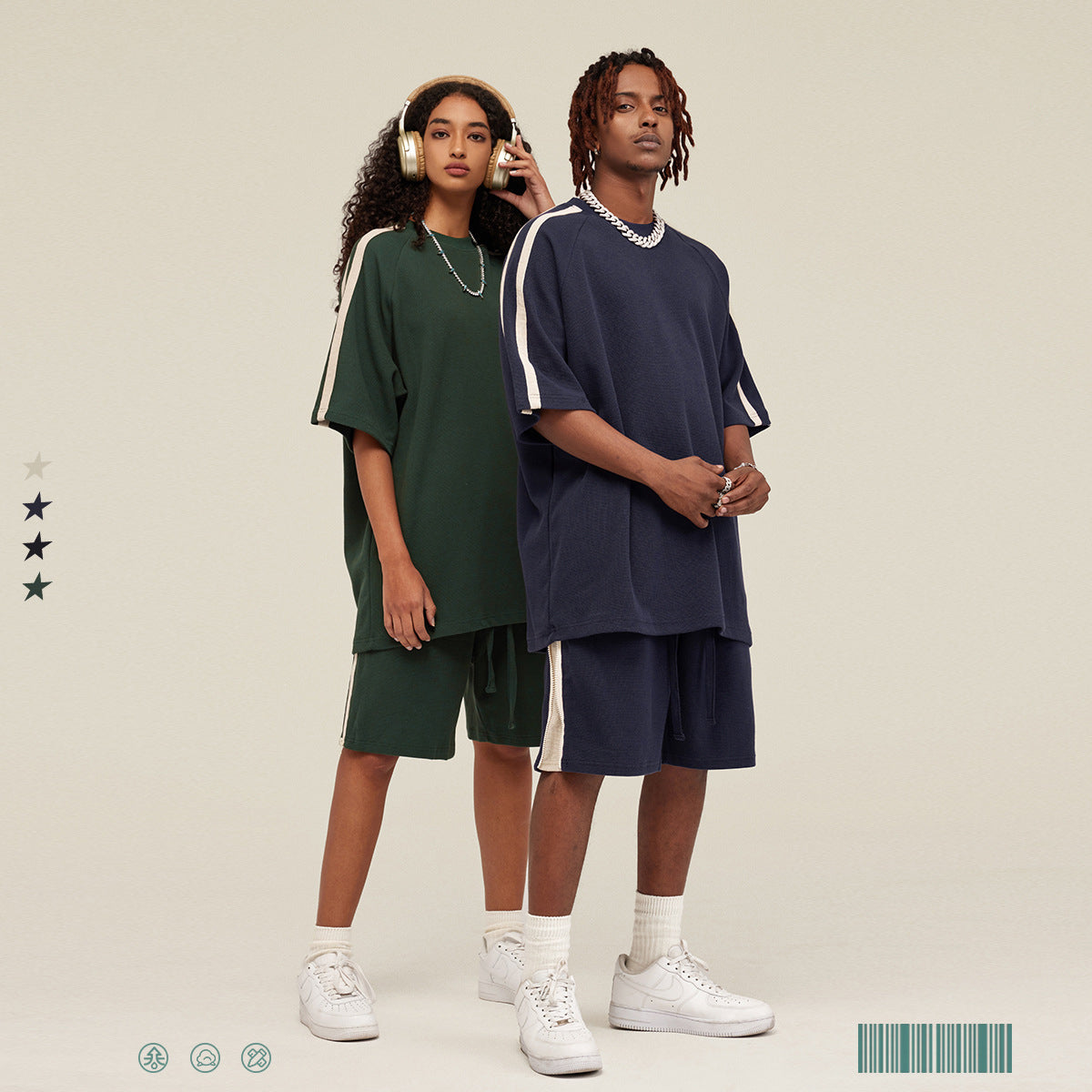 Wholesale Solid Color Campus Style Shorts