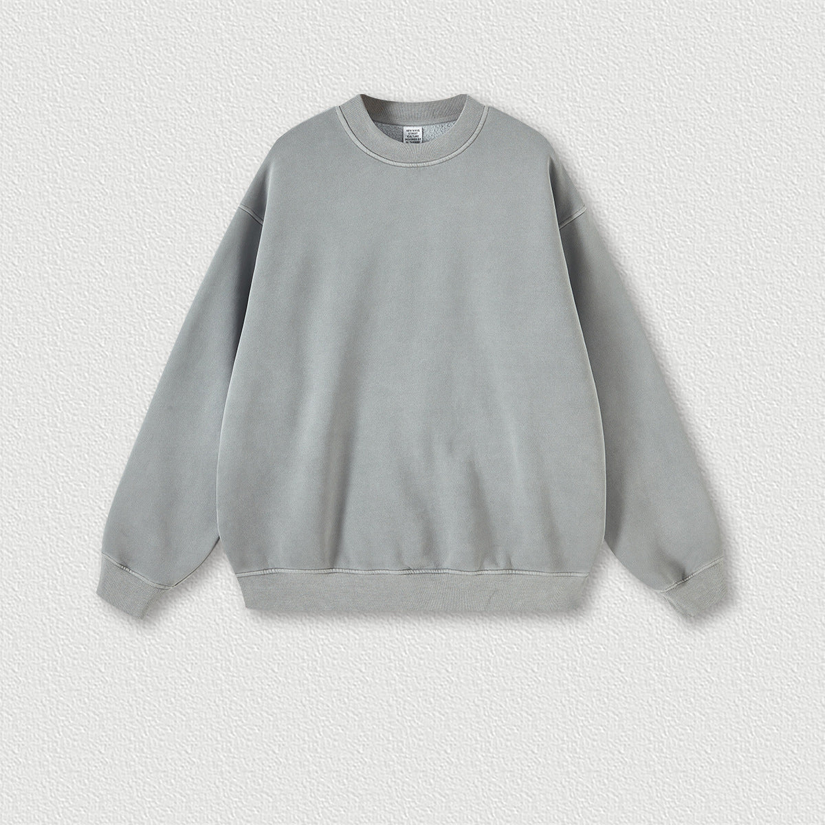Men's Heavy Washed Velvet Round Neck Sweatshirt