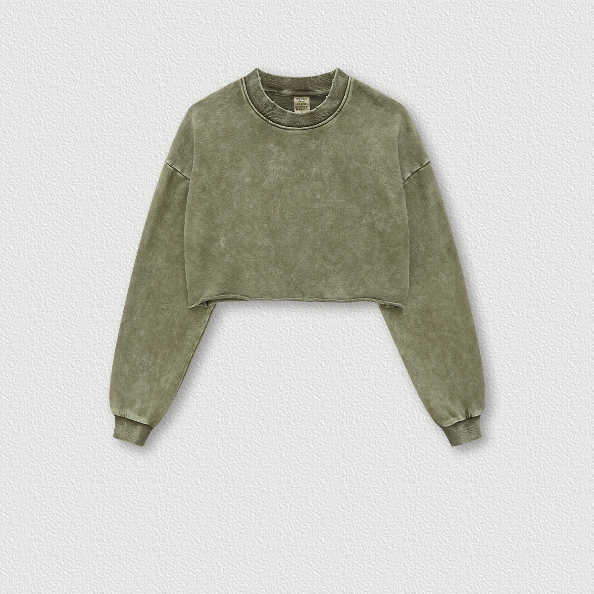Women's Relaxed Washed Edge Crop Top