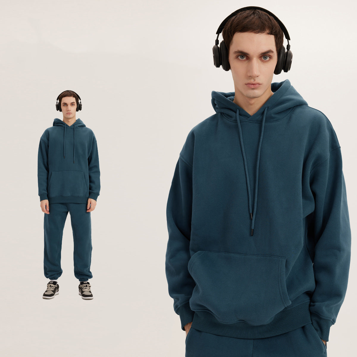 Men's Wear Plus Velvet Thickened Hooded