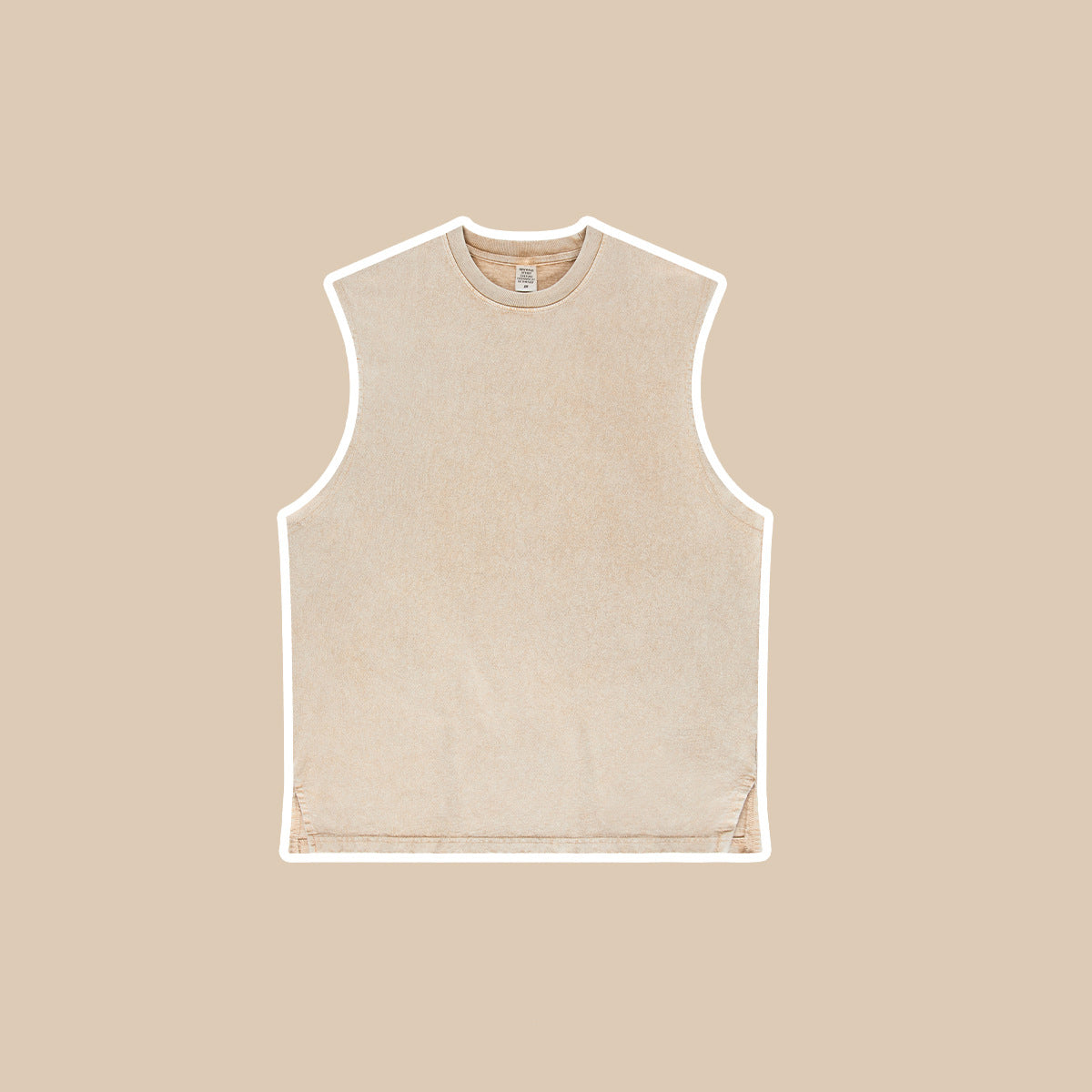 Children's Heavy Industry Washed Slit Sleeveless Vest Heavy Cotton