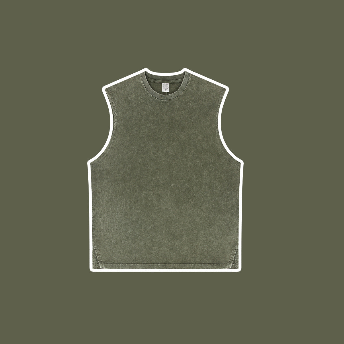 Children's Heavy Industry Washed Slit Sleeveless Vest Heavy Cotton