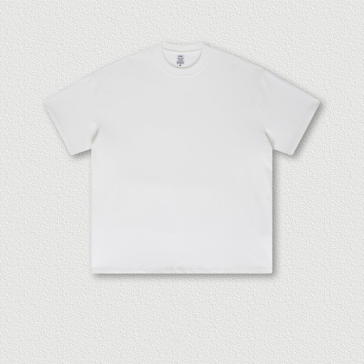 Men's Wear pure cotton heavyweight solid color off-shoulder short sleeves loose