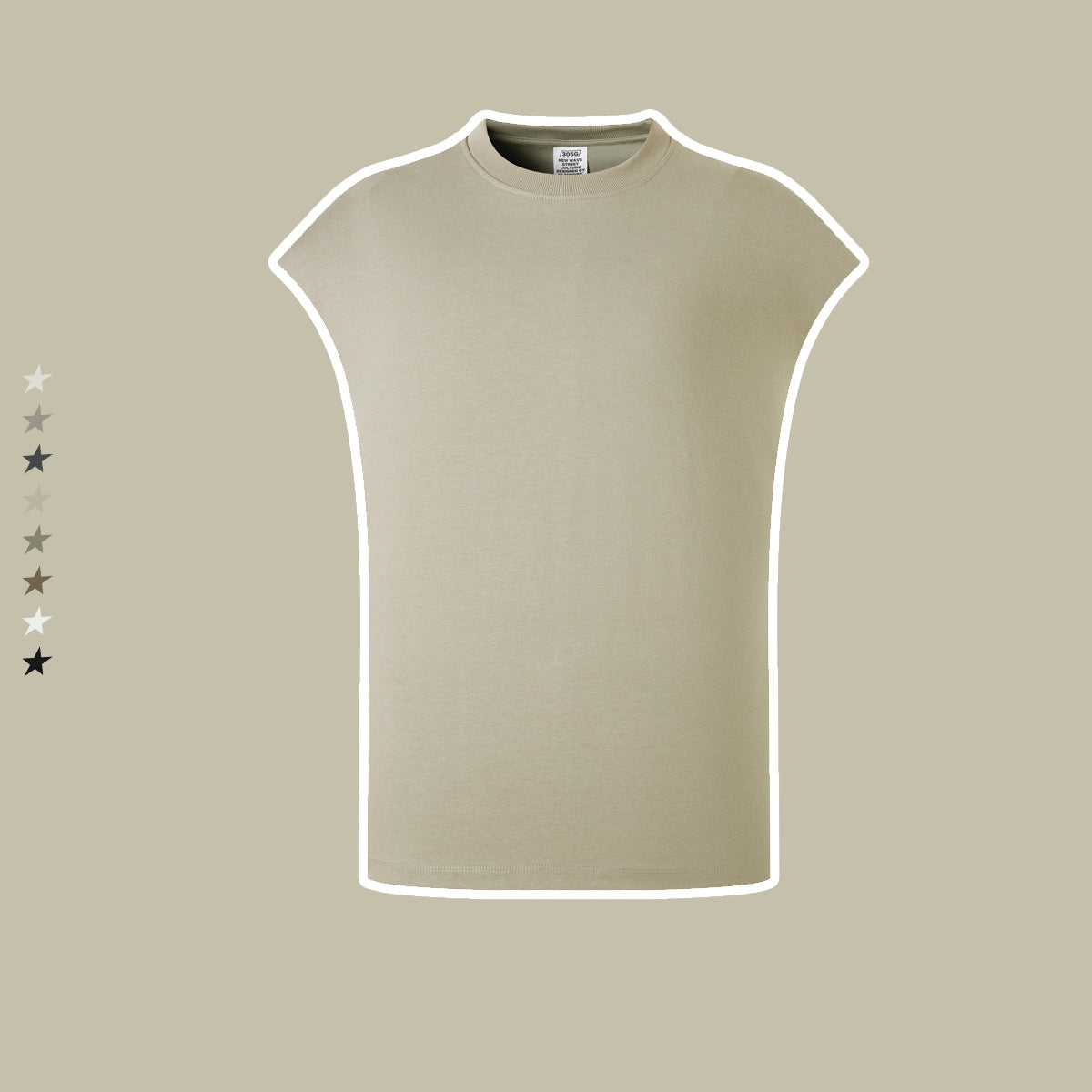Wholesale Heavy Fog Earth Color Basic Sleeveless Waistcoat