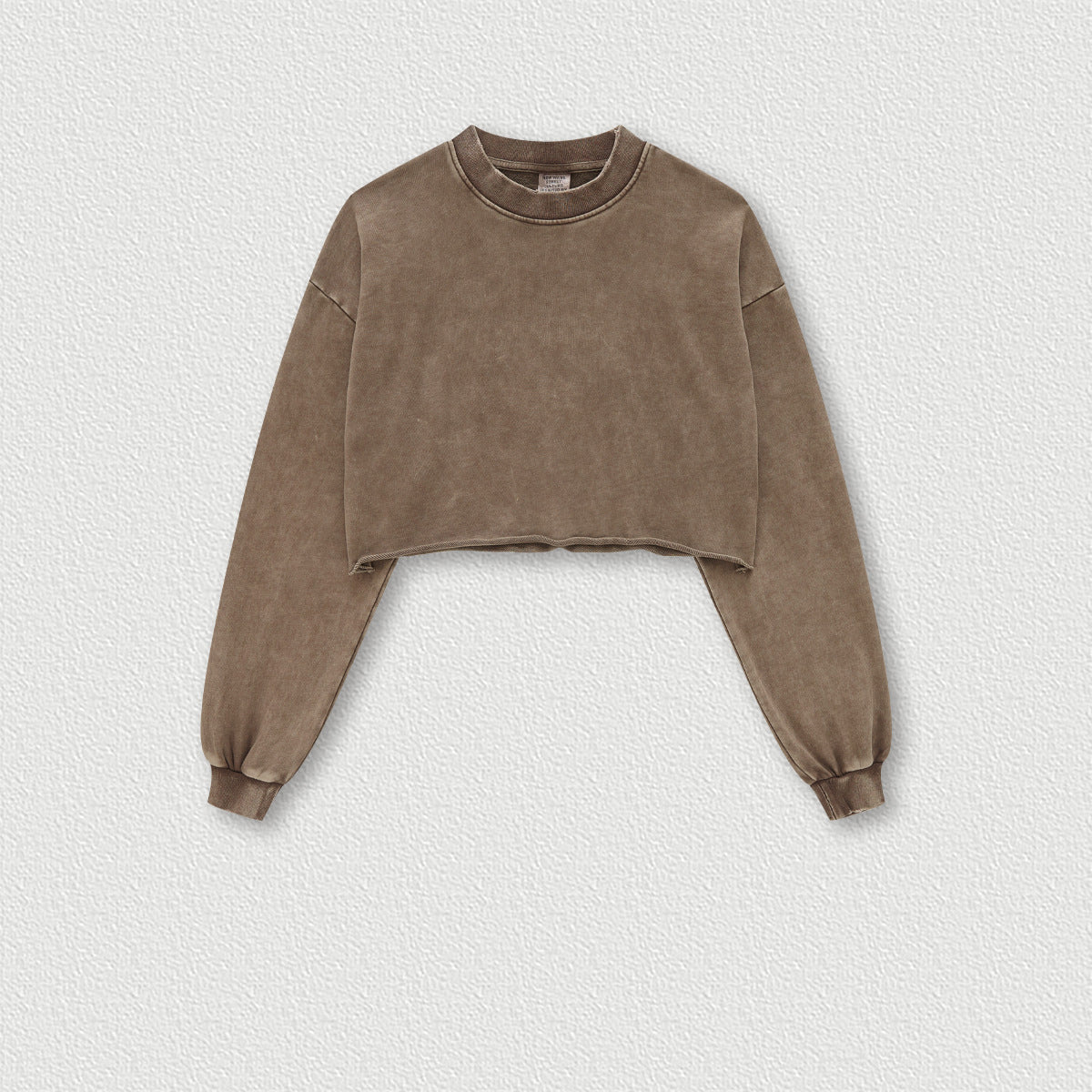 Women's Relaxed Washed Edge Crop Top