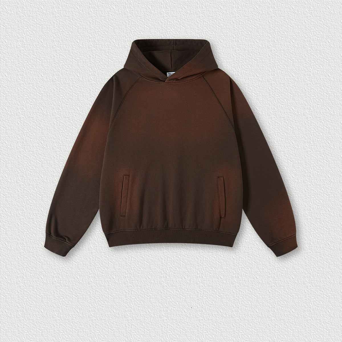 Wholesale Wear Heavy Washed Gradient and Velvet Hooded Loose Trendy Brand