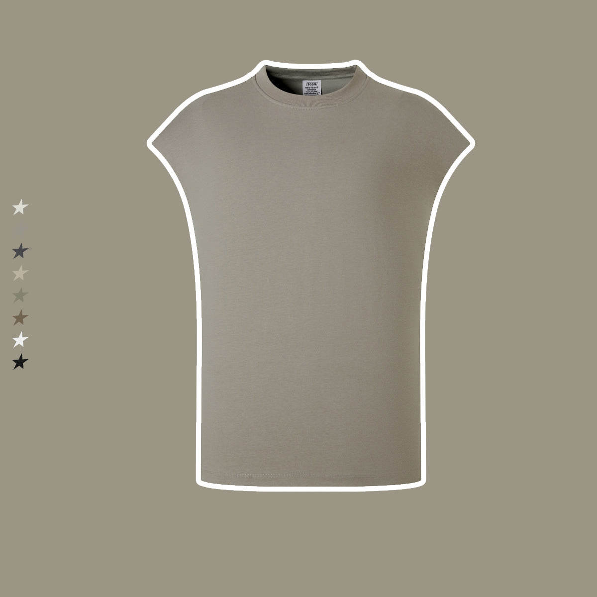 Wholesale Heavy Fog Earth Color Basic Sleeveless Waistcoat