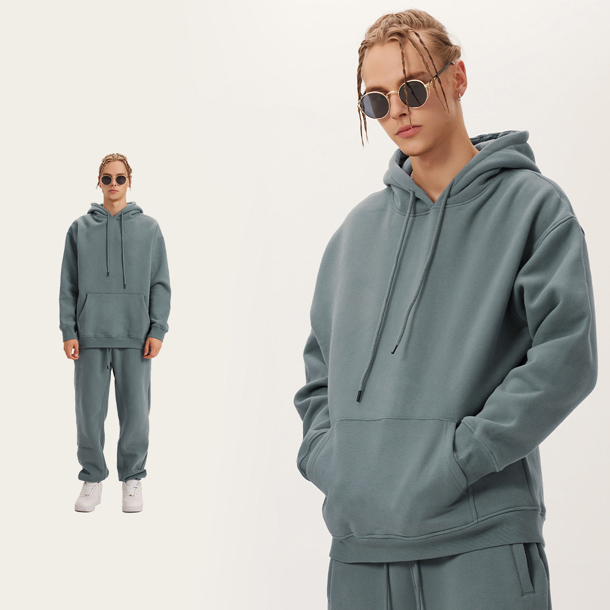 Men's Wear Plus Velvet Thickened Hooded