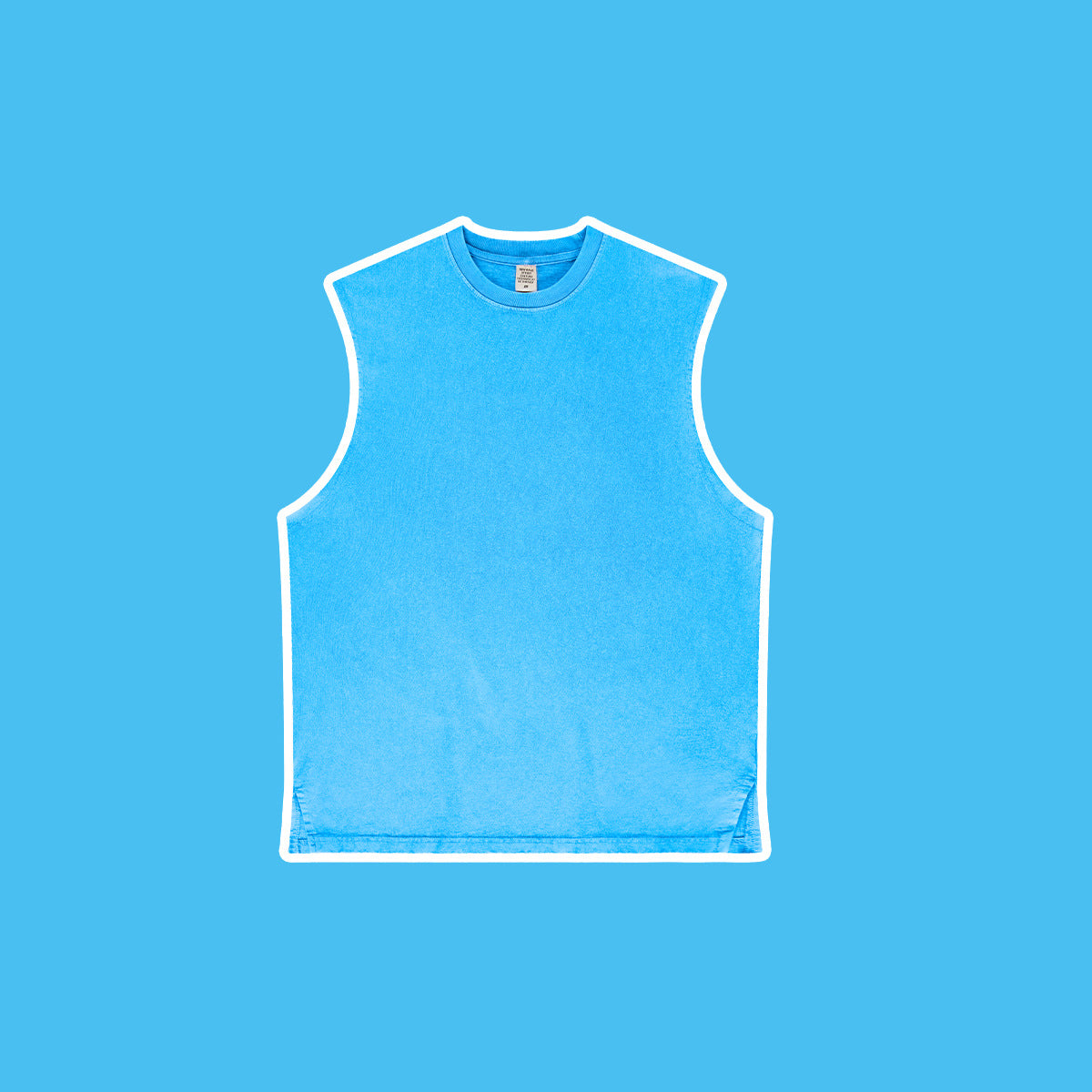 Children's Heavy Industry Washed Slit Sleeveless Vest Heavy Cotton