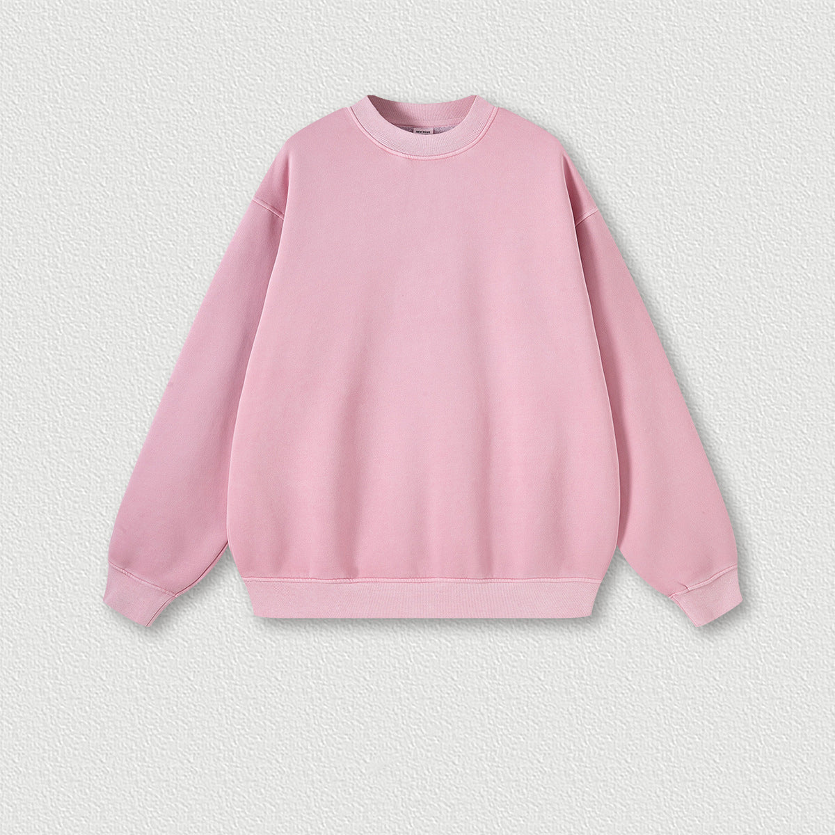 Men's Heavy Washed Velvet Round Neck Sweatshirt