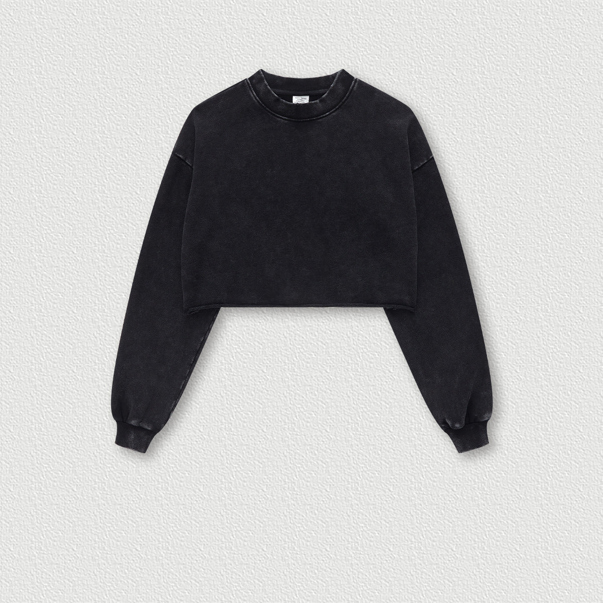 Women's Relaxed Washed Edge Crop Top