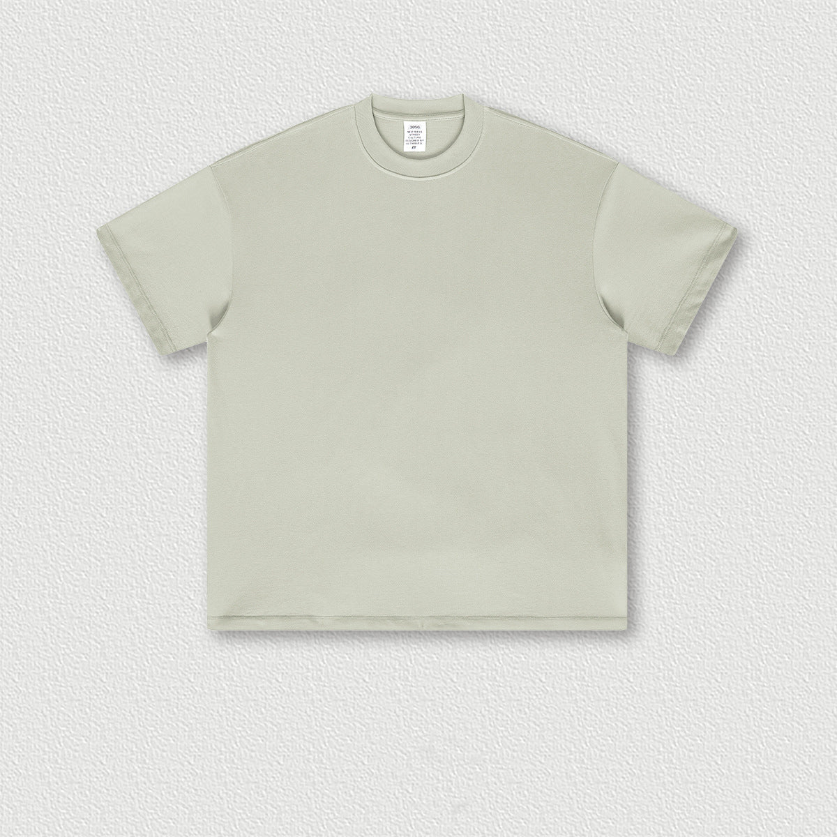 Men's Loose Fit Small Neck Solid Color Tee