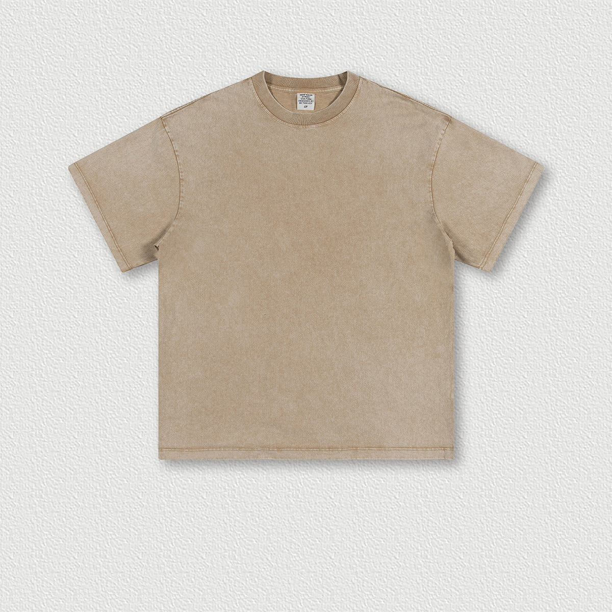 Men's Wear Heavy Washed Short Sleeve Round Neck