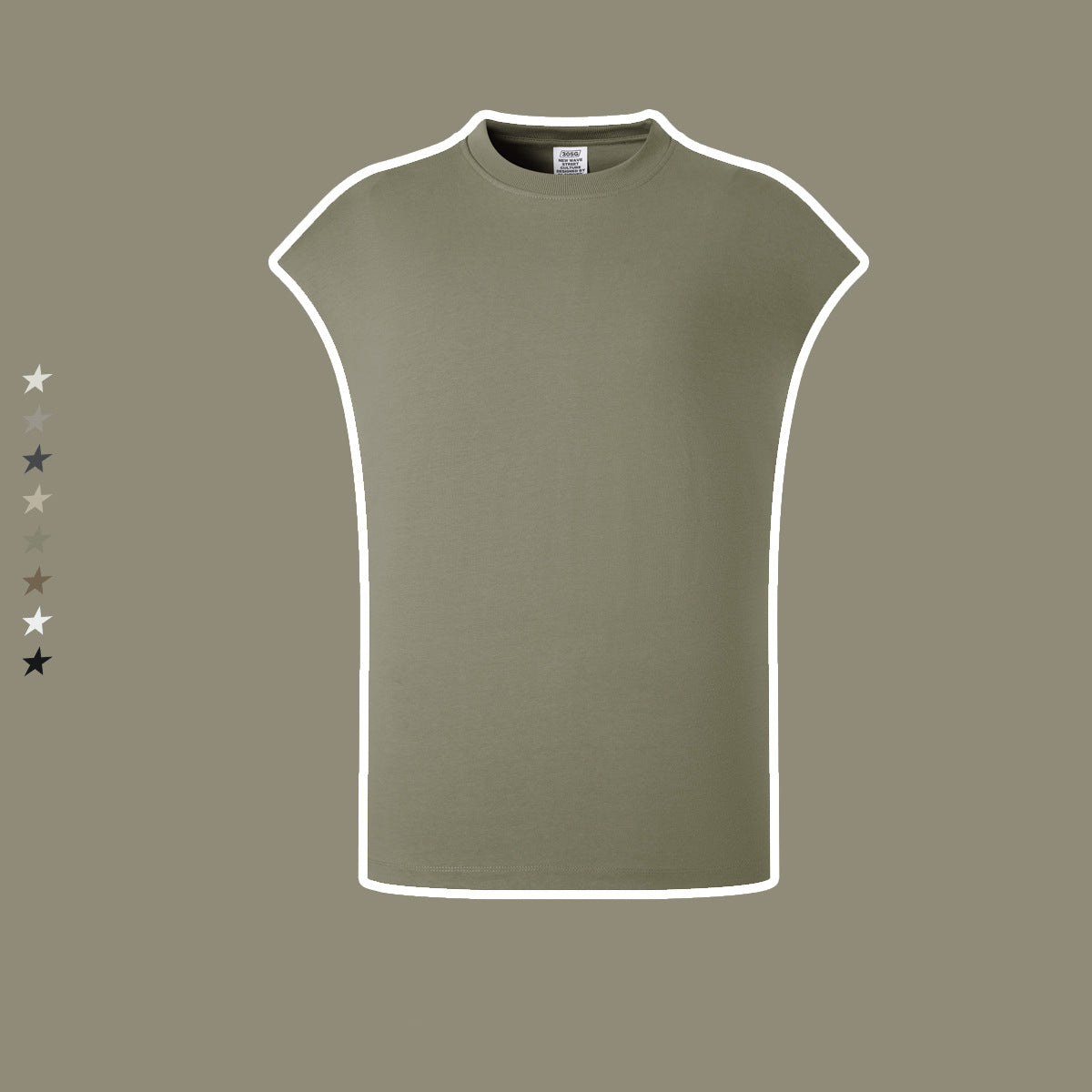 Wholesale Heavy Fog Earth Color Basic Sleeveless Waistcoat