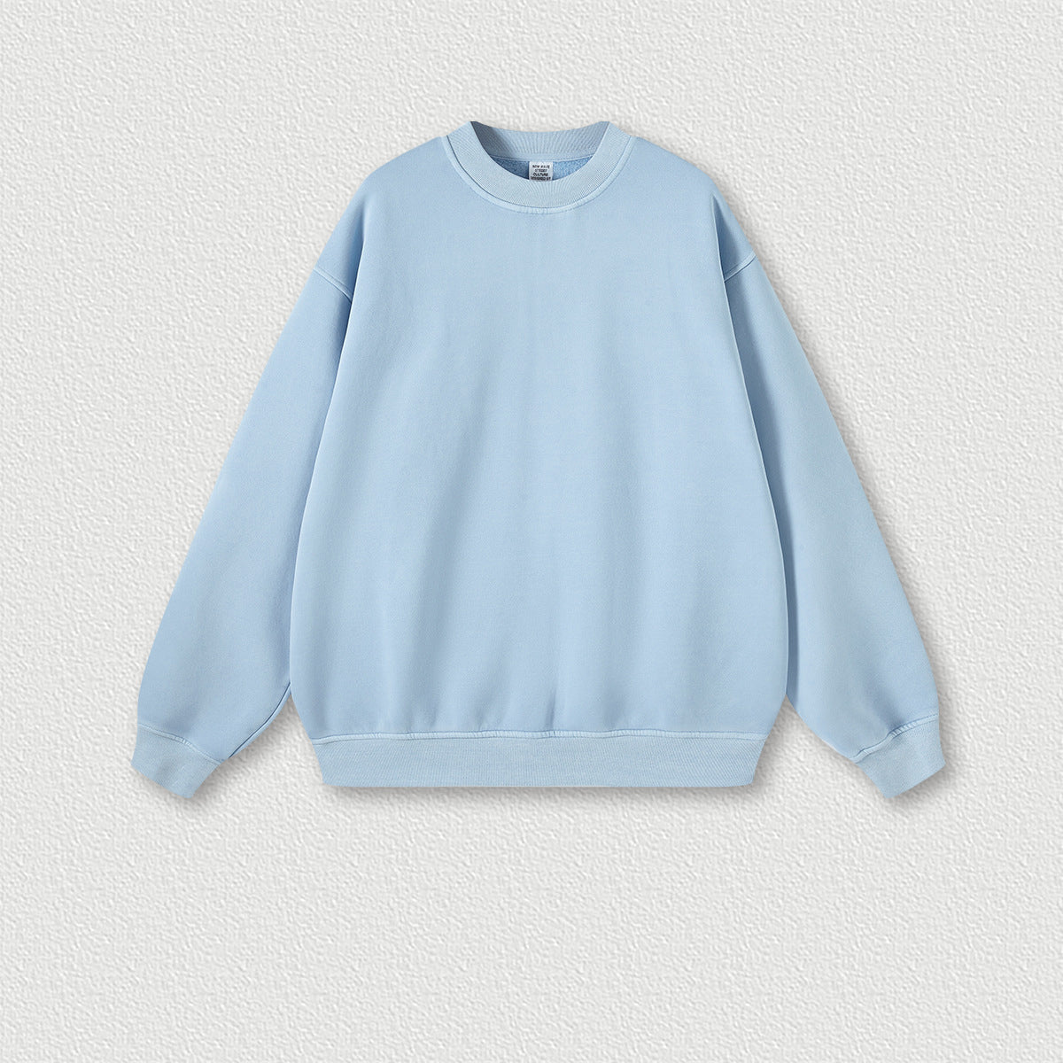 Men's Heavy Washed Velvet Round Neck Sweatshirt