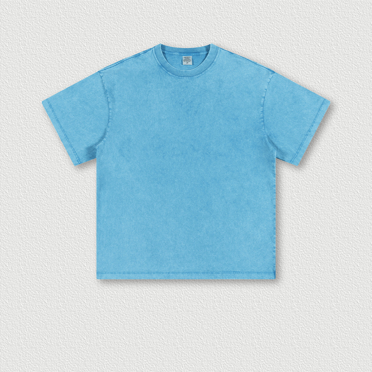 Men's Wear Heavy Washed Short Sleeve Round Neck