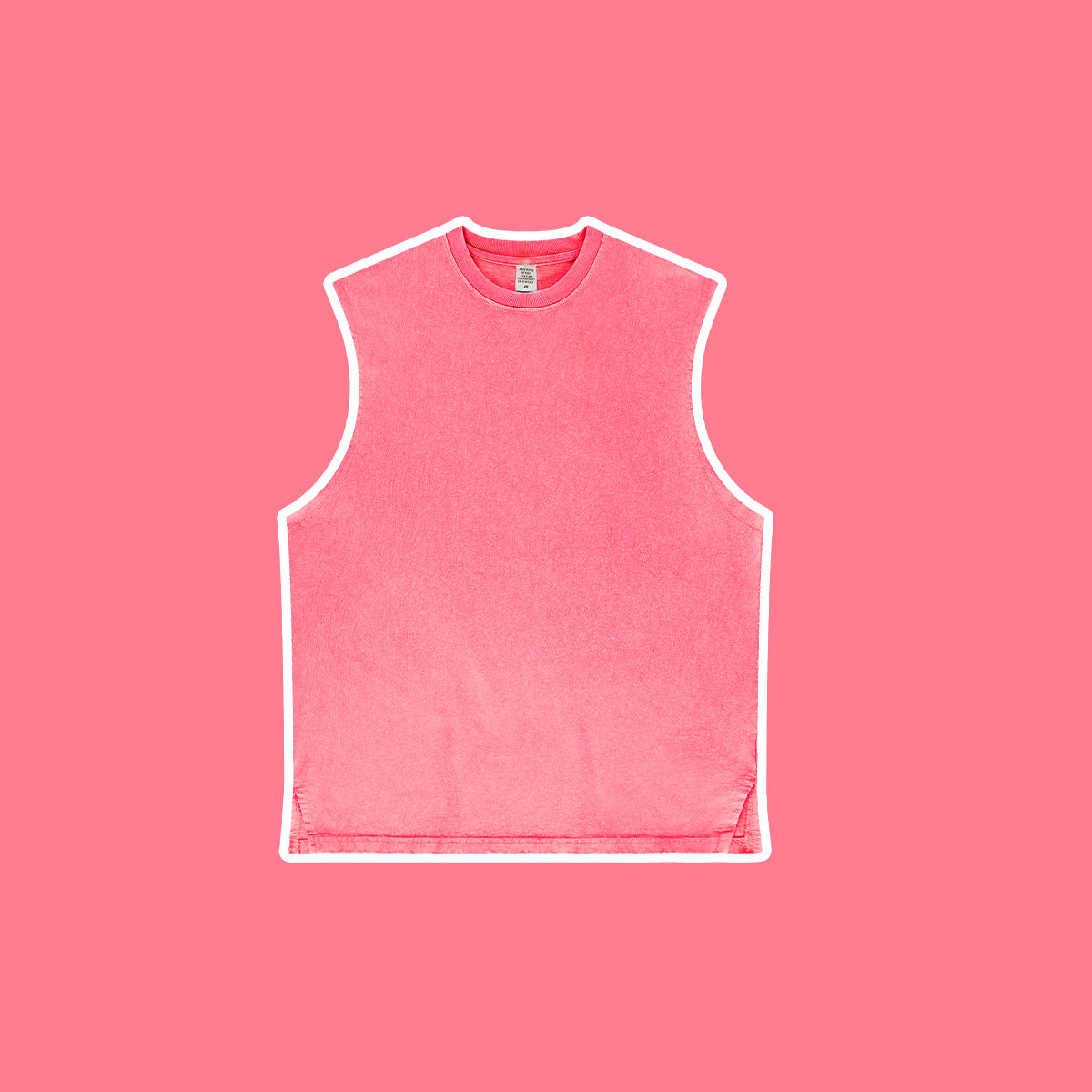 Children's Heavy Industry Washed Slit Sleeveless Vest Heavy Cotton