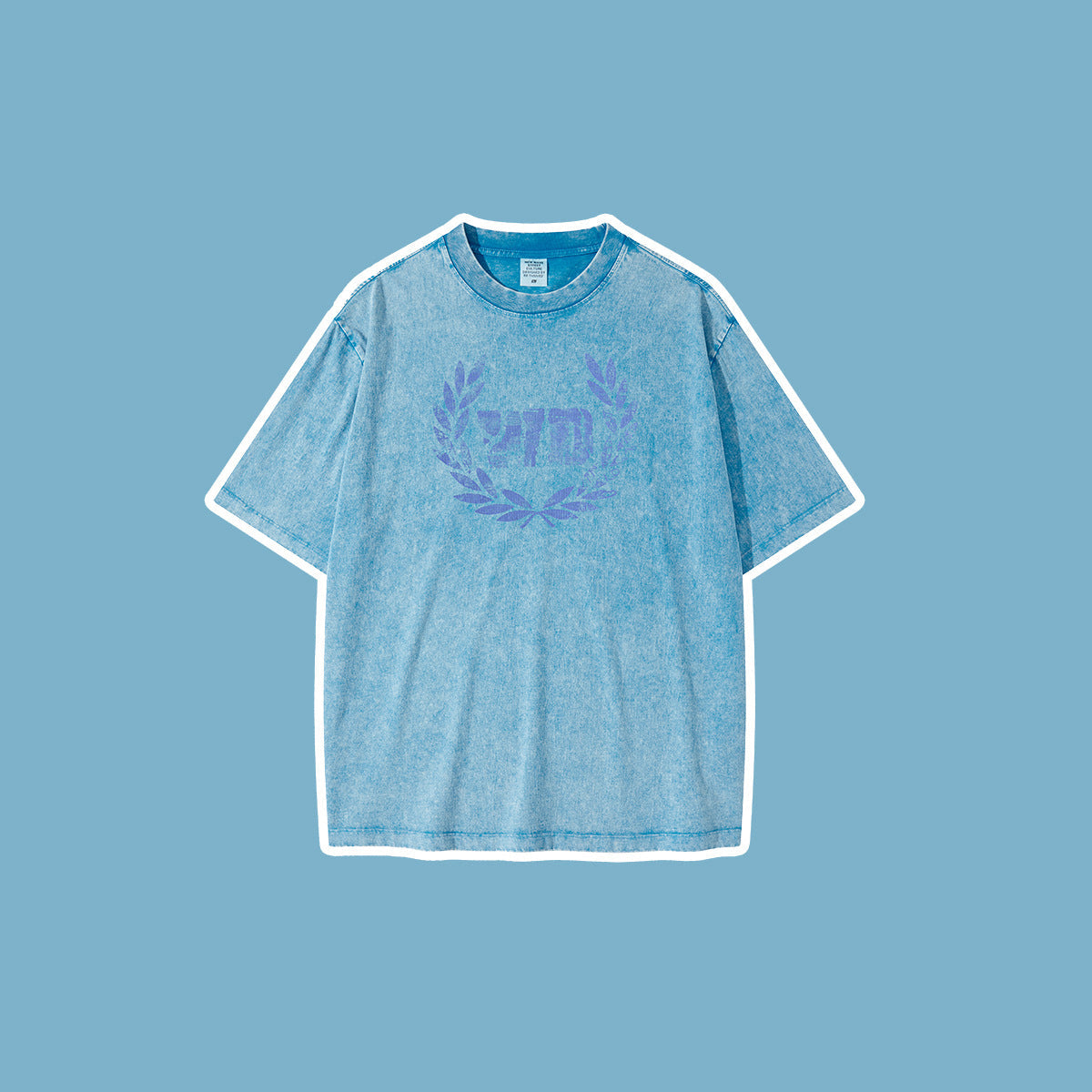 Children's Washed Distressed Short-Sleeved Retro Loose Pure Cotton T-Shirt