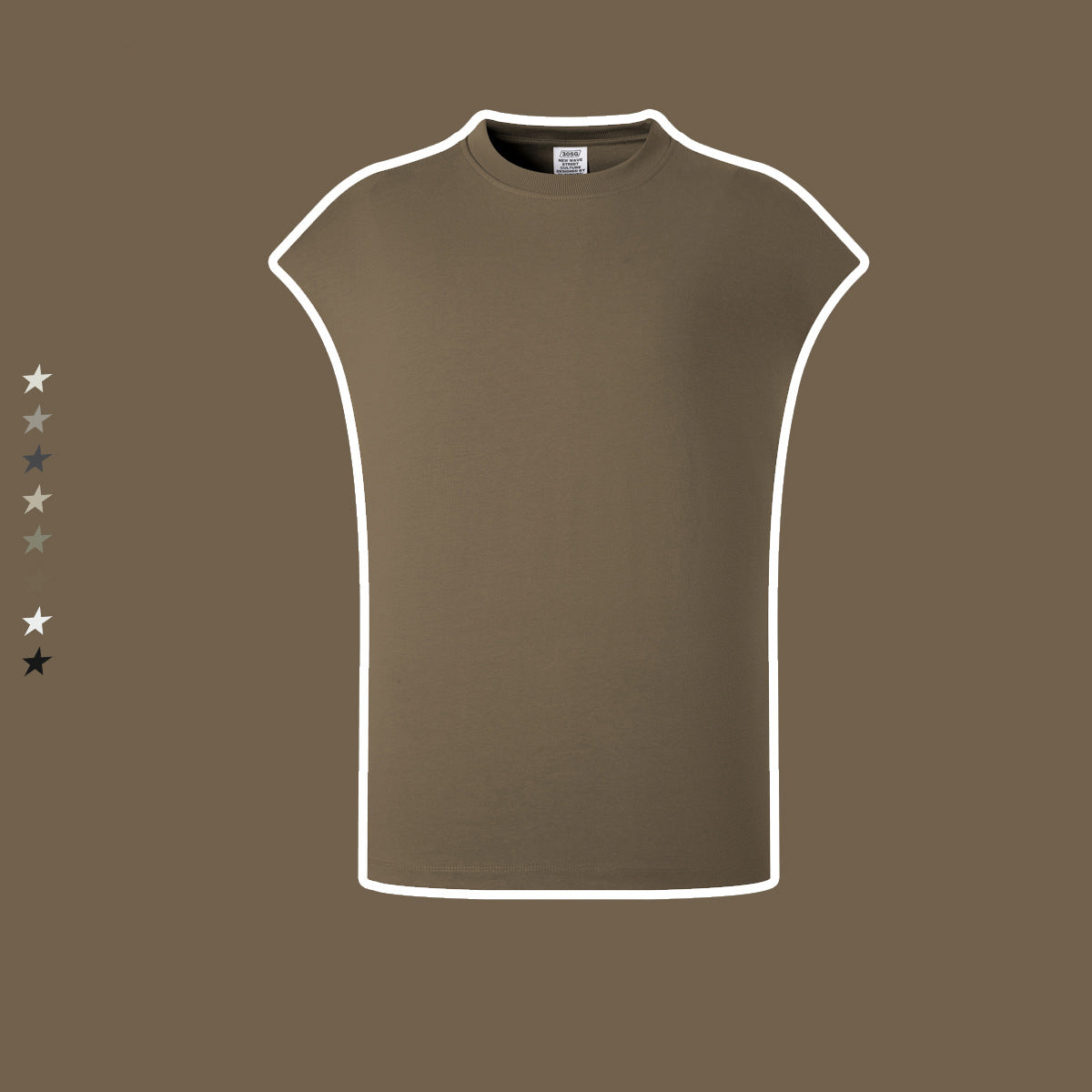 Wholesale Heavy Fog Earth Color Basic Sleeveless Waistcoat