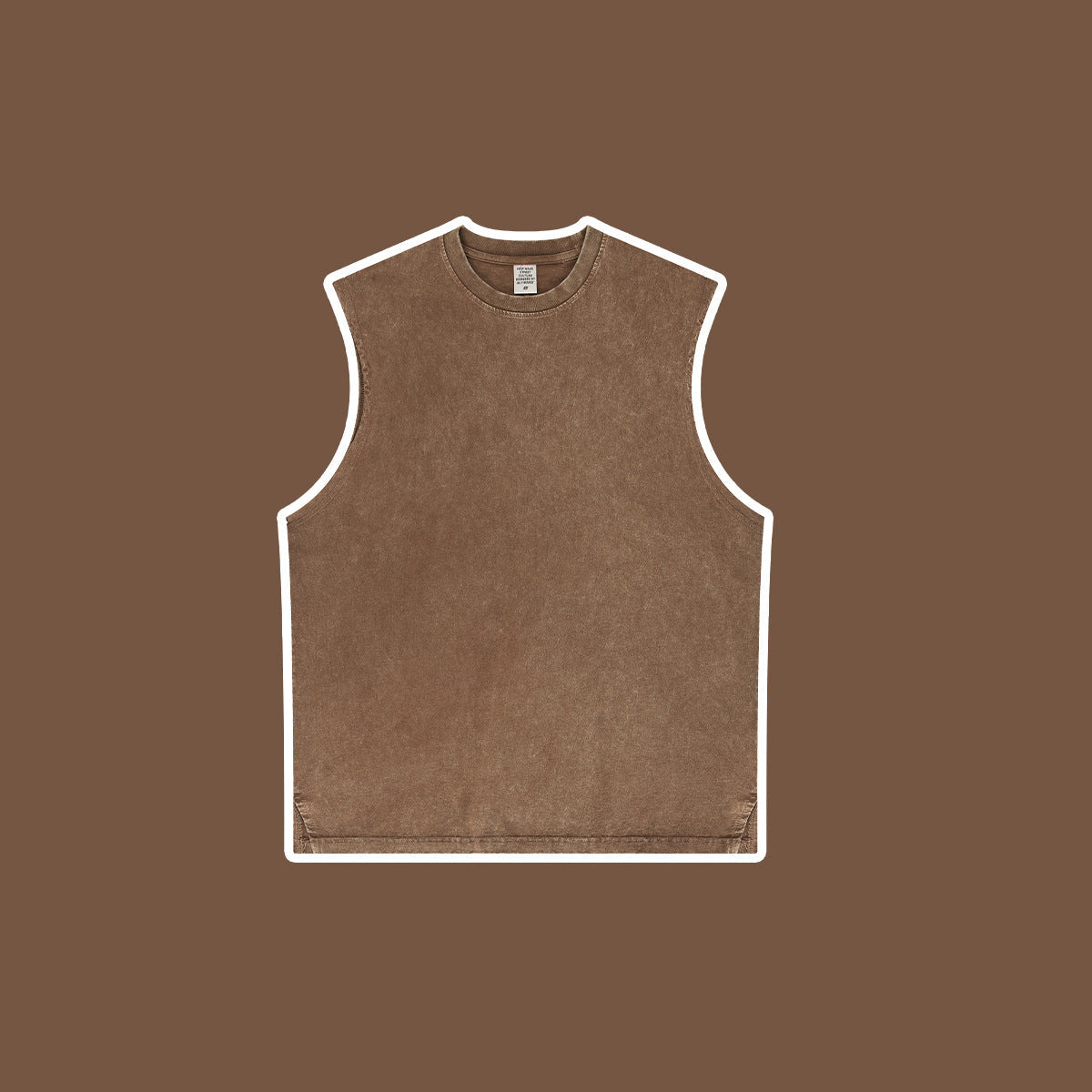 Children's Heavy Industry Washed Slit Sleeveless Vest Heavy Cotton