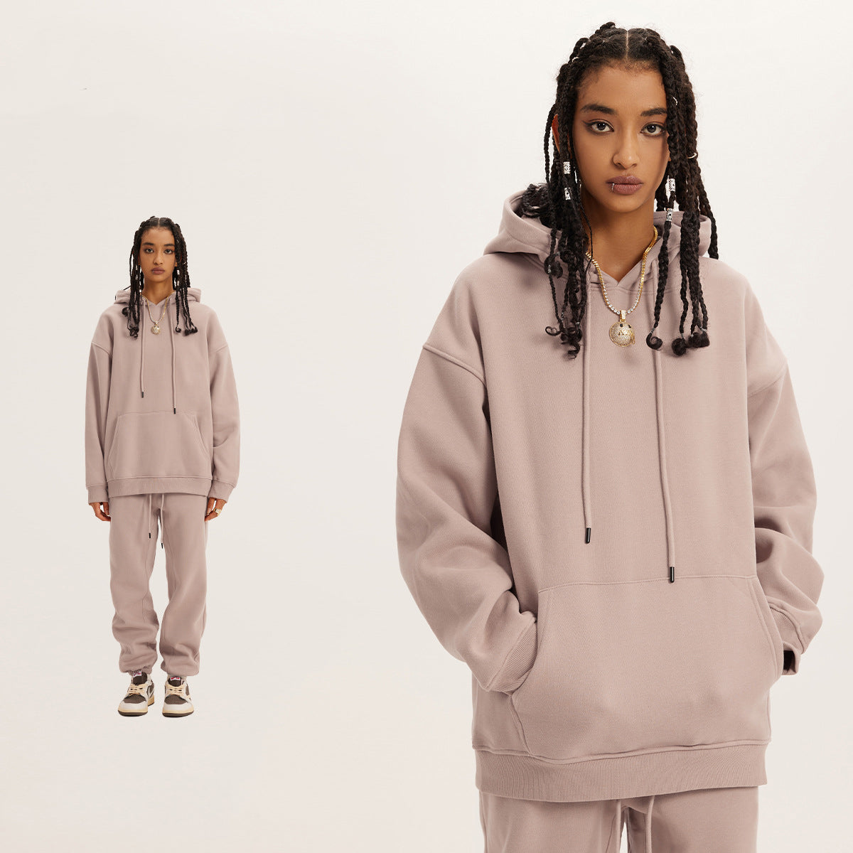 Women's Wear Plus Velvet Thickened Hooded