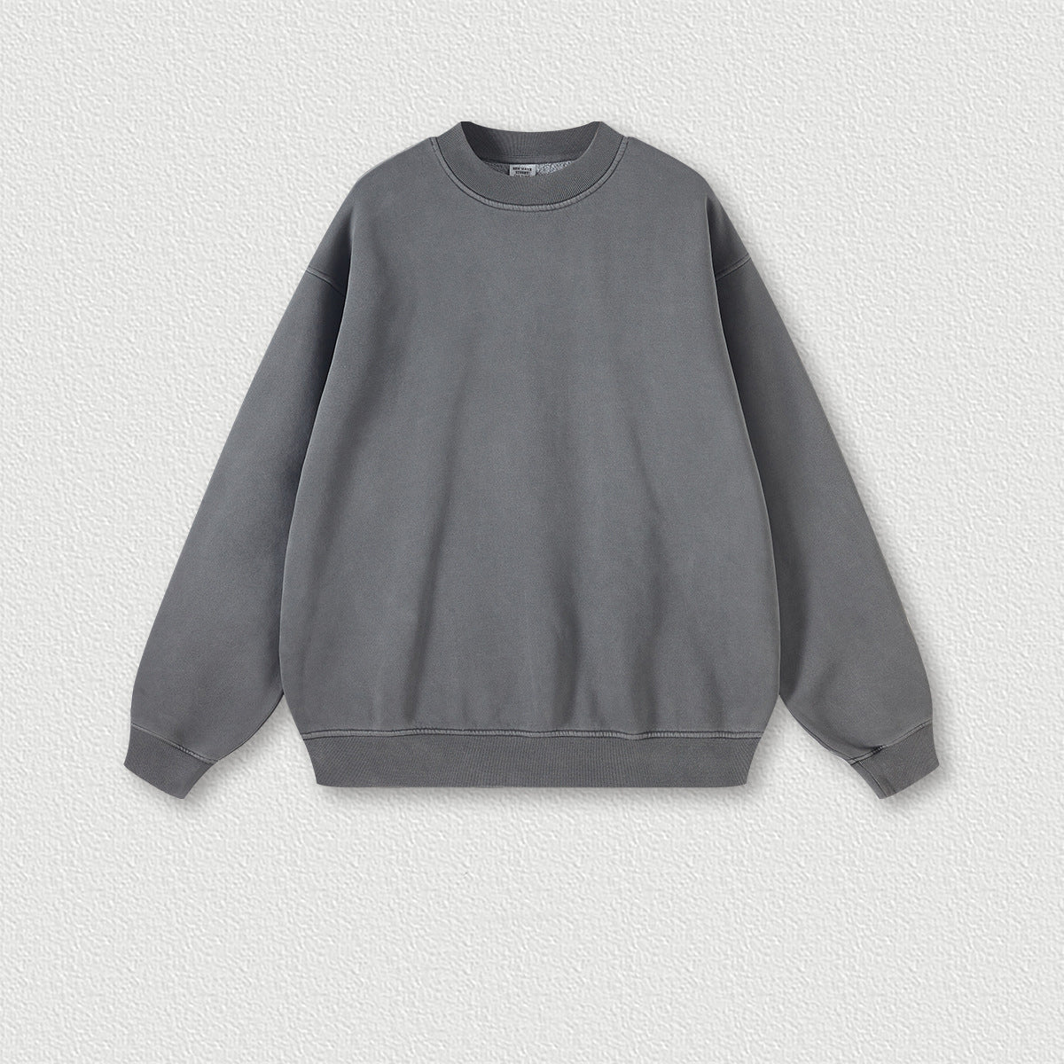 Men's Heavy Washed Velvet Round Neck Sweatshirt