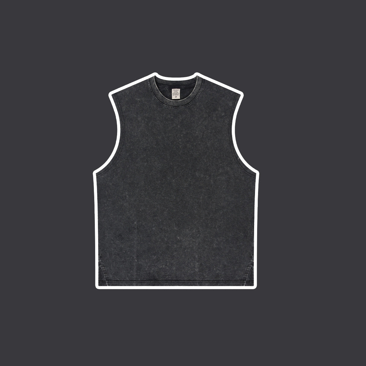 Children's Heavy Industry Washed Slit Sleeveless Vest Heavy Cotton