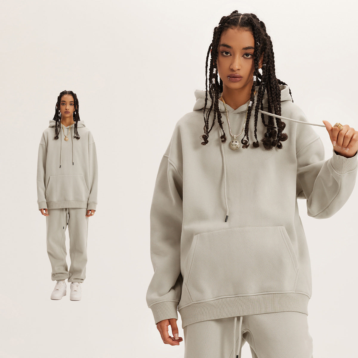 Women's Wear Plus Velvet Thickened Hooded