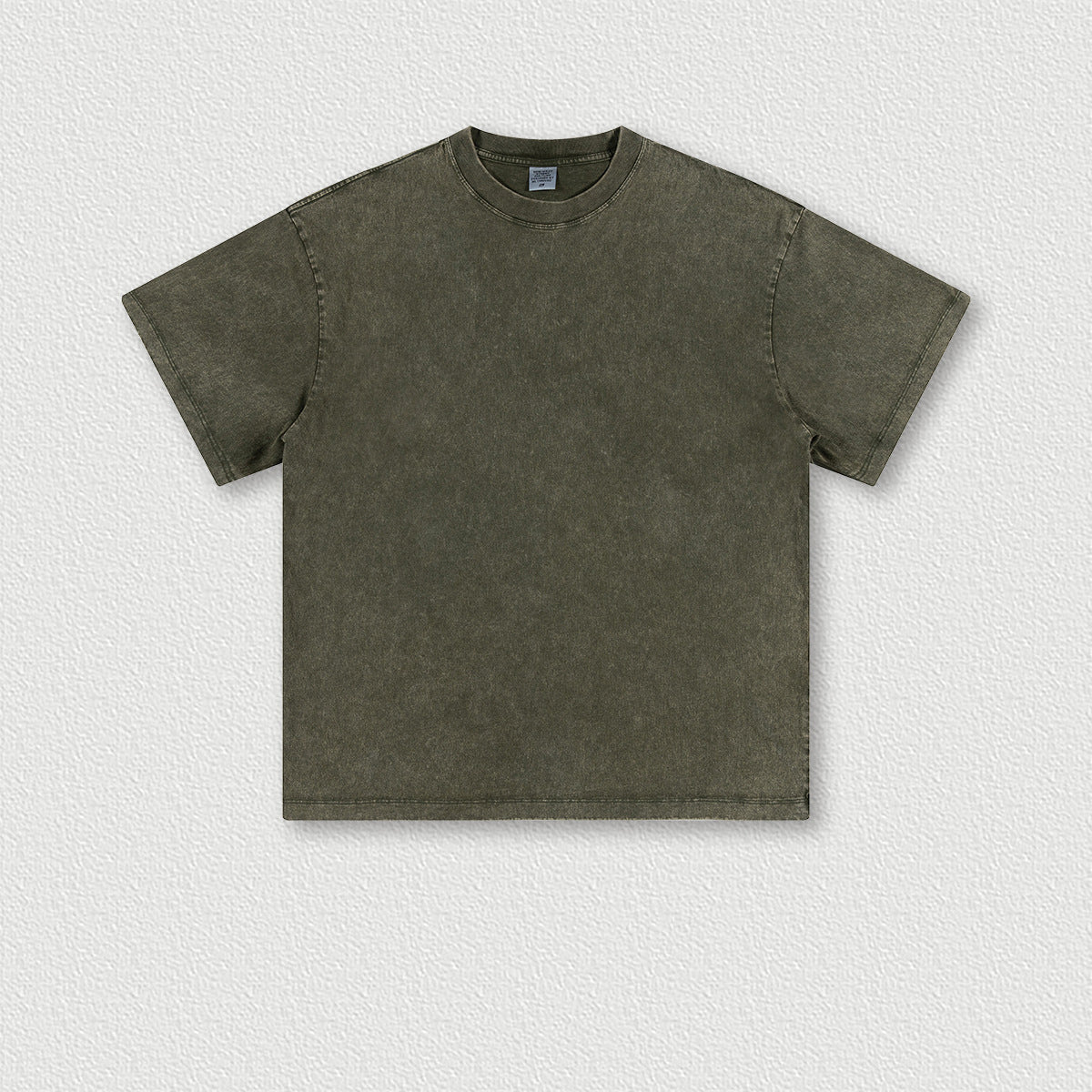 Men's Wear Heavy Washed Short Sleeve Round Neck