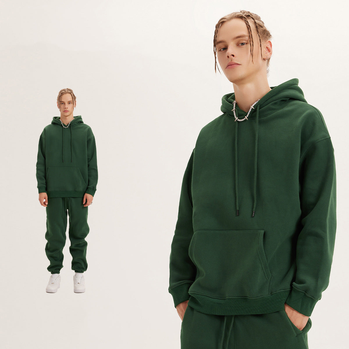 Men's Wear Plus Velvet Thickened Hooded