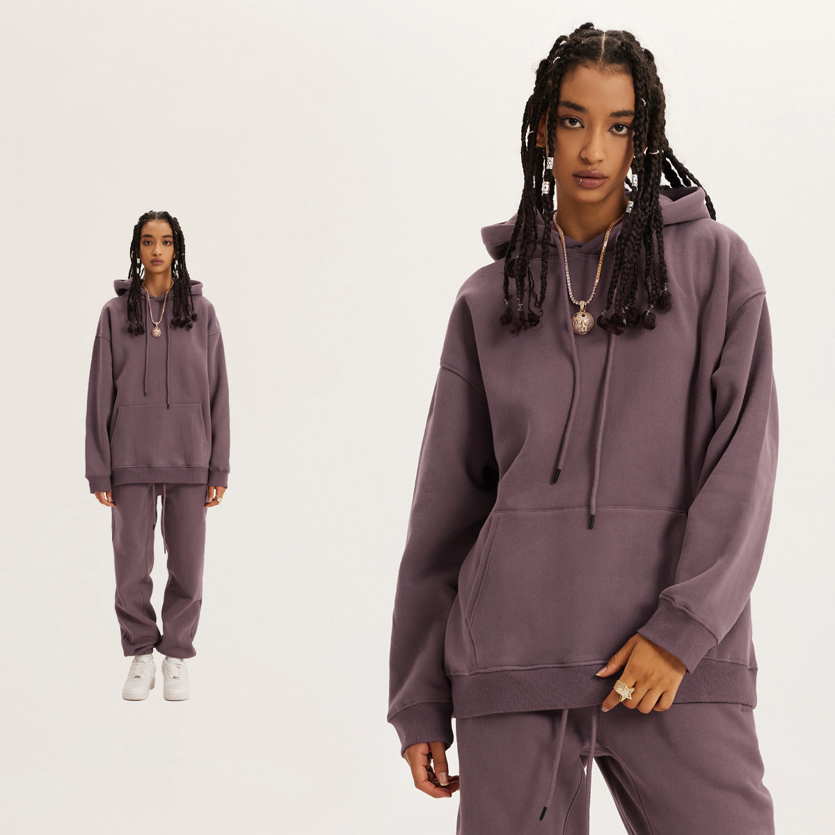 Women's Wear Plus Velvet Thickened Hooded