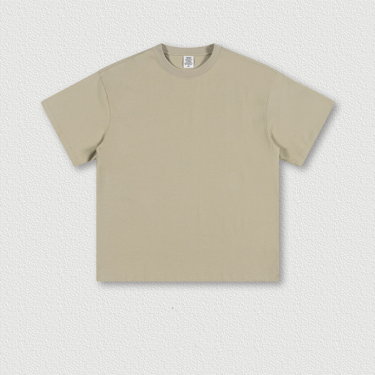 Men's Wear Earth Color T-shirt Solid Color Cotton Short Sleeves