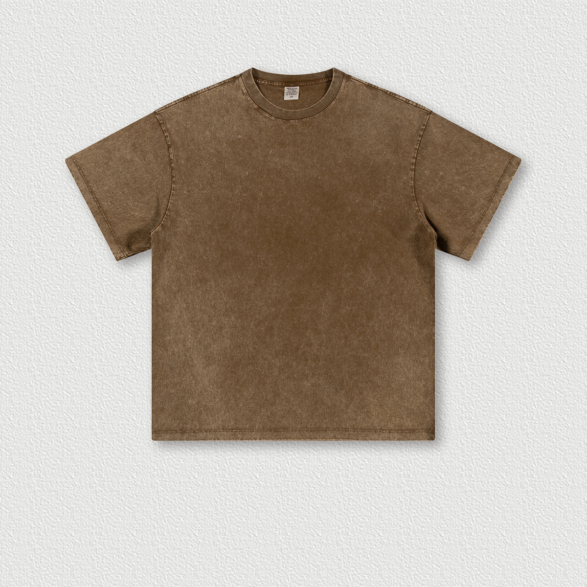 Men's Wear Heavy Washed Short Sleeve Round Neck