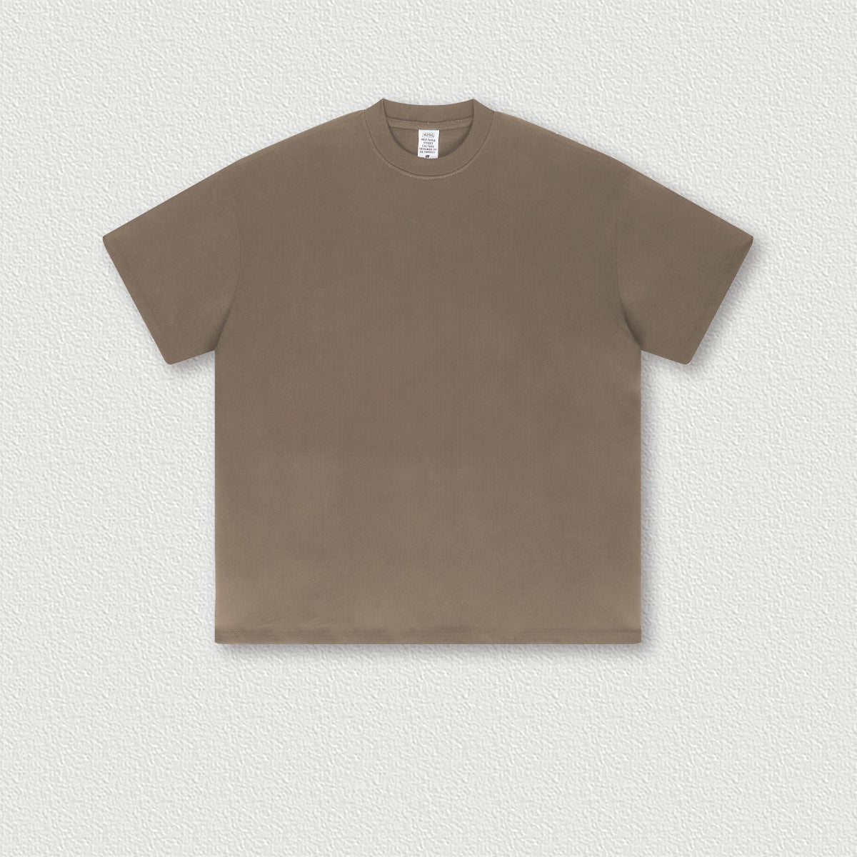 Men's Wear pure cotton heavyweight solid color off-shoulder short sleeves loose