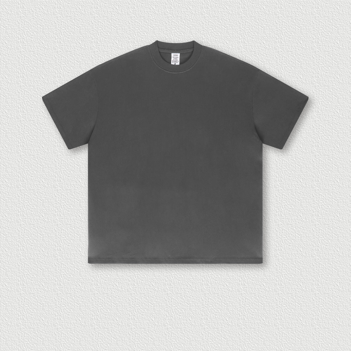Men's Wear pure cotton heavyweight solid color off-shoulder short sleeves loose