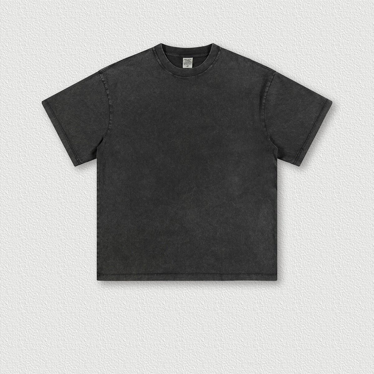 Men's Wear Heavy Washed Short Sleeve Round Neck