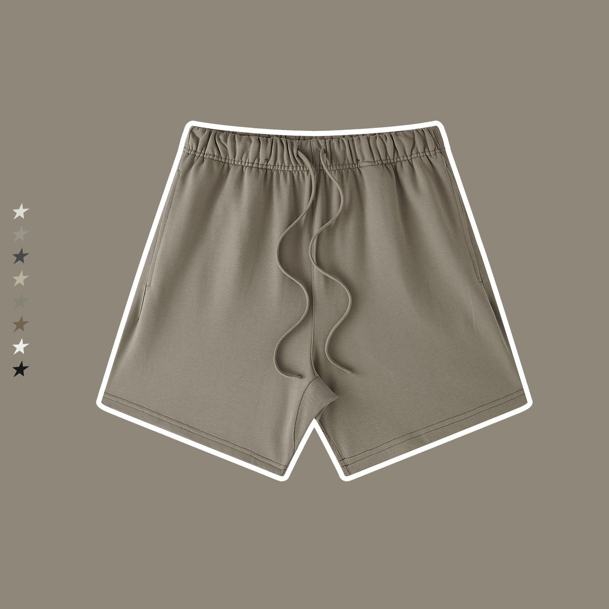 Wholesale Heavy Earth Fog Color Basic Shorts