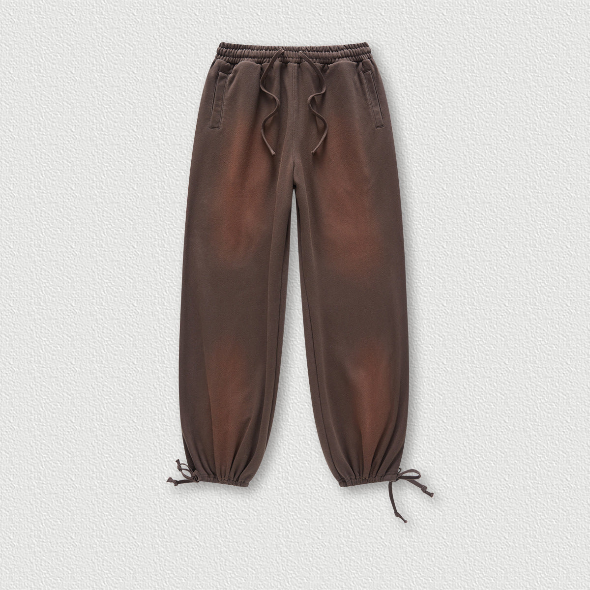 Wholesale Trouser Heavy Washed Gradient and Velvet Hooded Loose Trendy Brand