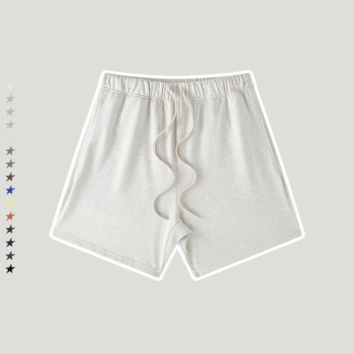 Men's Loose Drawstring Casual Shorts Color Tee