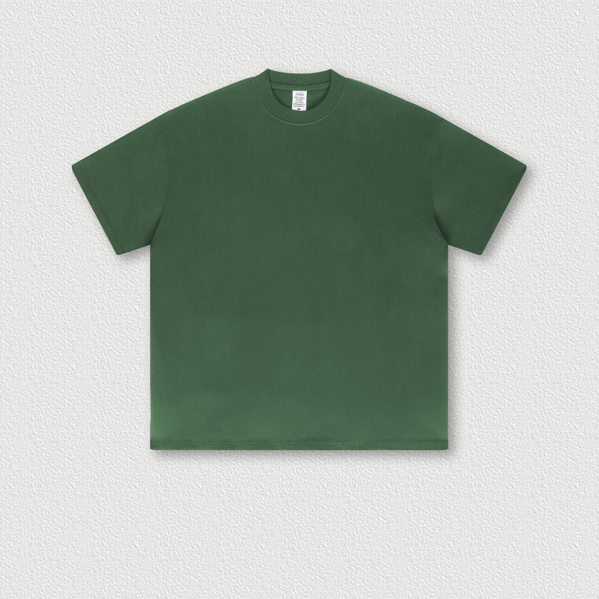 Men's Wear pure cotton heavyweight solid color off-shoulder short sleeves loose