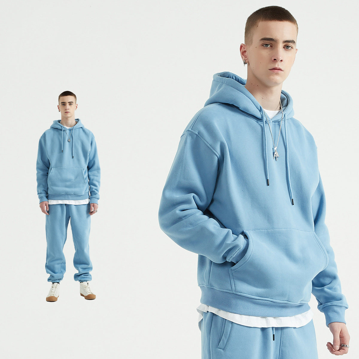 Men's Wear Plus Velvet Thickened Hooded