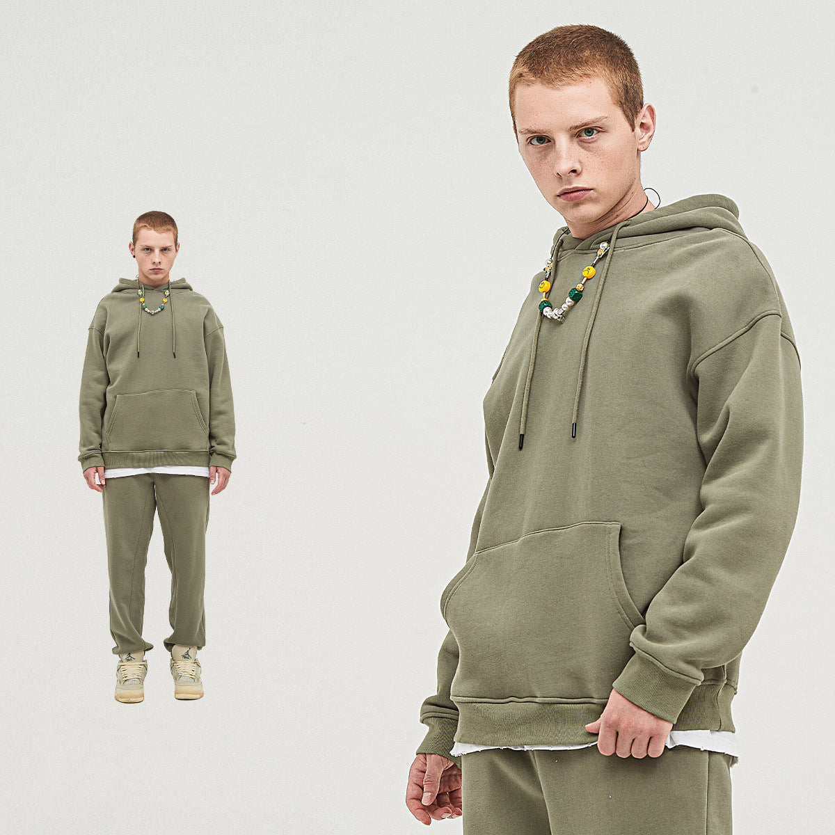Men's Wear Plus Velvet Thickened Hooded