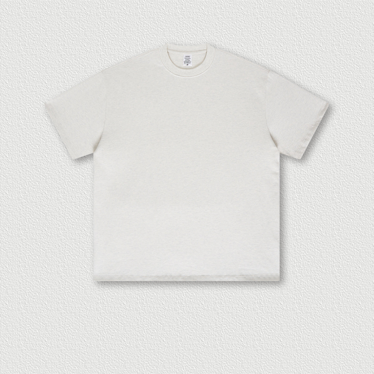 Men's Wear pure cotton heavyweight solid color off-shoulder short sleeves loose